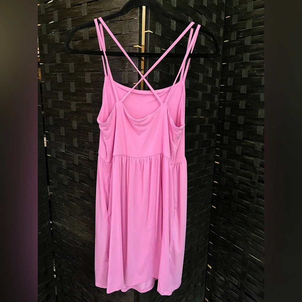 Old Navy Pink dress with Crisscross Straps - Picture 2 of 3